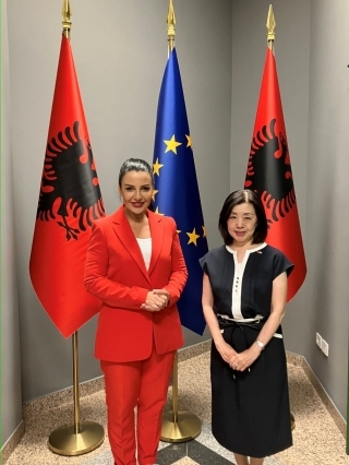 Ambassador Kato with Minister Balluku